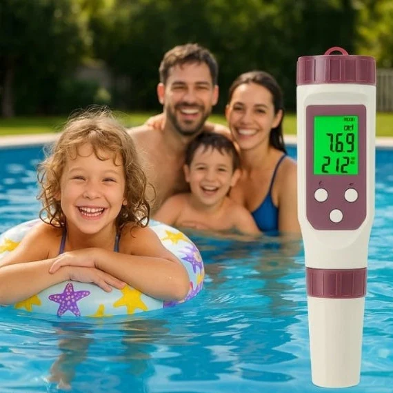 Digital Pool Water Tester | 7-in-1 Electronic Test Kit with Mobile App | Accurate Water Analysis for Pools and Spas 1