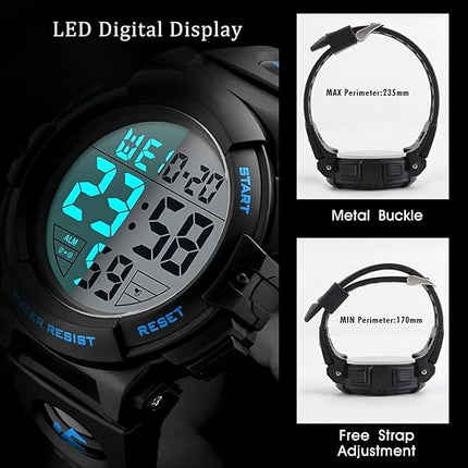 Digital Sports Watch | Waterproof Design with Large LED Display | Military-Grade Durability for Outdoor Adventures 3
