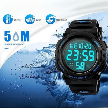 Digital Sports Watch | Waterproof Design with Large LED Display | Military-Grade Durability for Outdoor Adventures 4