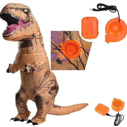 DinoFun | Inflatable T Rex Costume with Integrated Blower Fan | Full-Body Design for Parties and Events 0