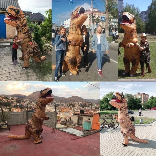 DinoFun | Inflatable T Rex Costume with Integrated Blower Fan | Full-Body Design for Parties and Events 1
