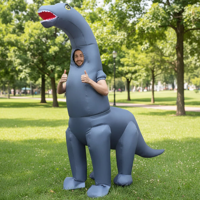 Dino Fun | Inflatable Dinosaur Costume with Easy Wear Design | Full-Body Fun for Halloween and Parties 0