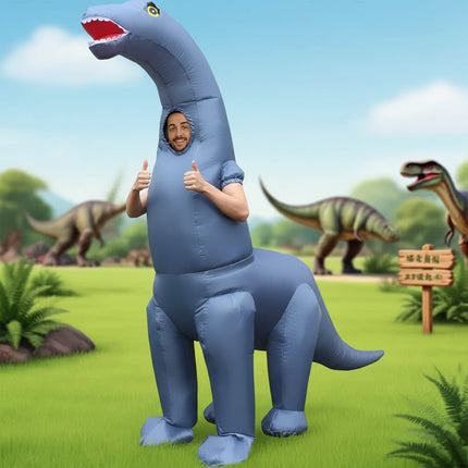 Dino Fun | Inflatable Dinosaur Costume with Easy Wear Design | Full-Body Fun for Halloween and Parties 1