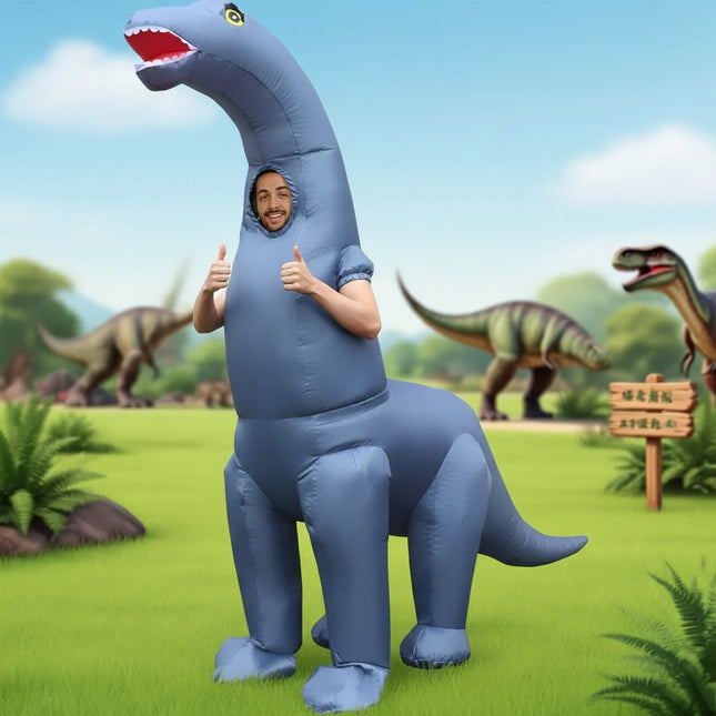 Dino Fun | Inflatable Dinosaur Costume with Easy Wear Design | Full-Body Fun for Halloween and Parties 1