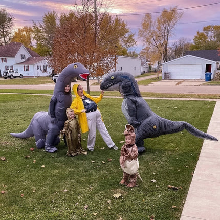 Dino Fun | Inflatable Dinosaur Costume with Easy Wear Design | Full-Body Fun for Halloween and Parties 4