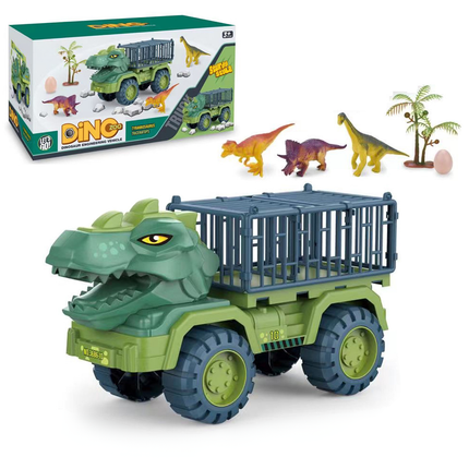 Dinosaur Adventure | Toy Truck Playset with Cage Design & Figures | Interactive Fun for Imaginative Play 1