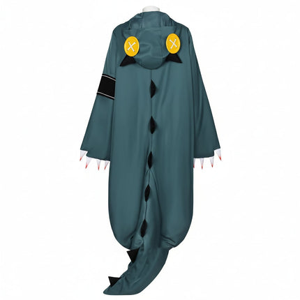 Dinosaur Costume | Adult Jumpsuit with Wig & Shoe Covers | Fun Outfit for Halloween and Cosplay 3