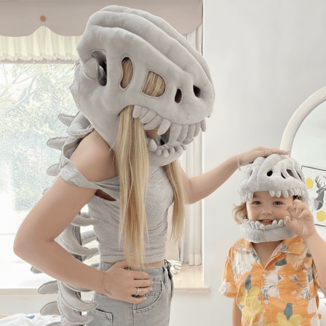 Dinosaur Skeleton Costume | Plush Kids Outfit with 3D Design | Fun Dress-Up for Halloween and Parties 1