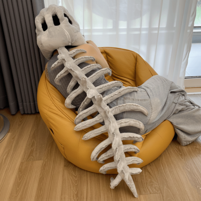 Dinosaur Skeleton Costume | Plush Kids Outfit with 3D Design | Perfect for Halloween and Themed Events 0