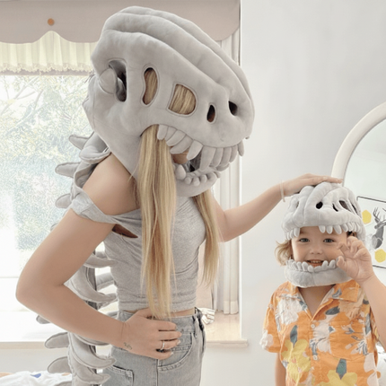 Dinosaur Skeleton Costume | Plush Kids Outfit with 3D Design | Perfect for Halloween and Themed Events 1