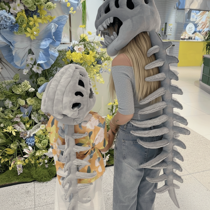 Dinosaur Skeleton Costume | Plush Kids Outfit with 3D Design | Perfect for Halloween and Themed Events 2