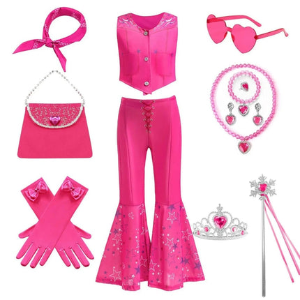 Disco Party Set | Girls' Flared Pants Costume with Stylish Top | Fun Outfit for Halloween and Themed Events 2