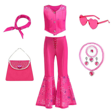 Disco Party Set | Girls' Flared Pants Costume with Stylish Top | Fun Outfit for Halloween and Themed Events 4
