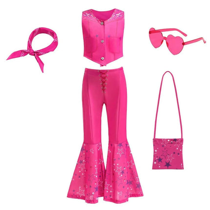 Disco Party Set | Girls' Flared Pants Costume with Stylish Top | Fun Outfit for Halloween and Themed Events 5