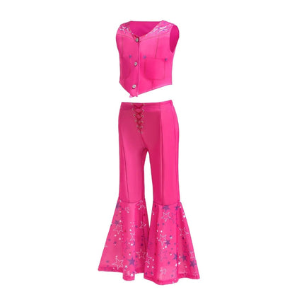 Disco Party Set | Girls' Flared Pants Costume with Stylish Top | Fun Outfit for Halloween and Themed Events 6
