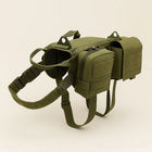 Tactical Dog Harness Vest with Molle Pouches, Service Dog Vest, Adjustable Heavy Duty Dog Harness for Training