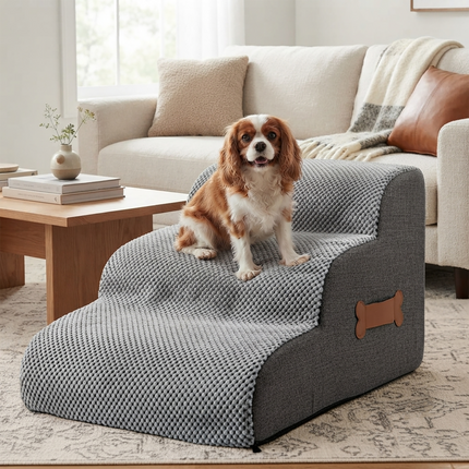 Dog Bed Stairs, Foam Dog Steps for Couch and Sofa