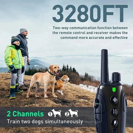 Dog Training Collar with Remote, Rechargeable Dog Shock Collar with 3280 ft Range – image 6