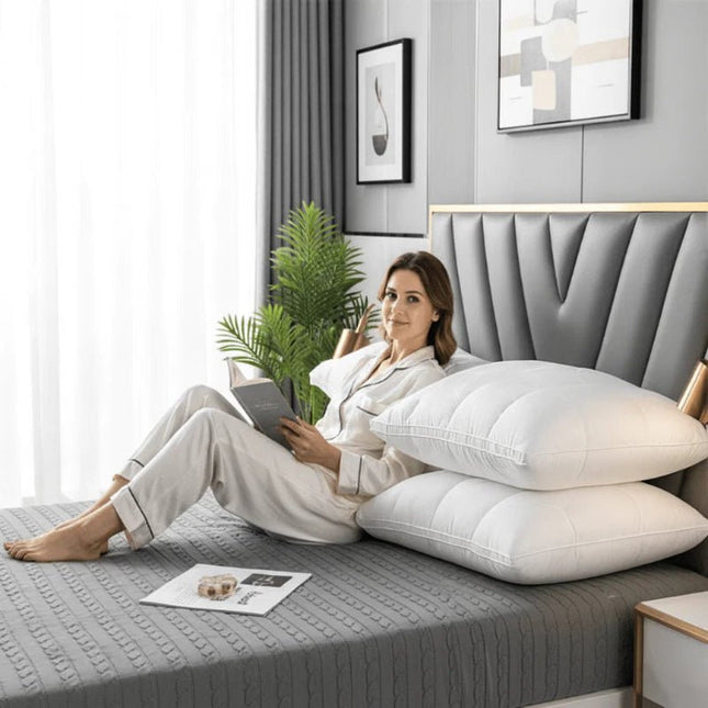 Goose Down Pillow, Hypoallergenic Pillow for Sleeping, Soft Neck Support Pillow in Standard Size_01