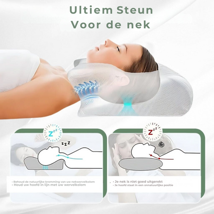 DreamAlign | Ergonomic Memory Foam Pillow with Contour Shape | Breathable Design for Neck Pain Relief 3