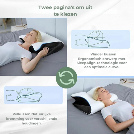 DreamAlign | Ergonomic Memory Foam Pillow with Contour Shape | Breathable Design for Neck Pain Relief 5
