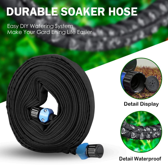 DriPhera | 100ft Soaker Hose for Garden with Eco-Friendly Design | Efficient Deep Root Hydration 1