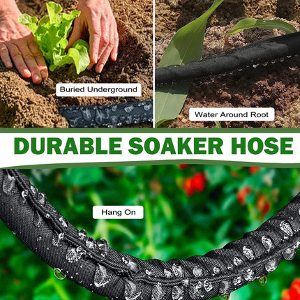 DriPhera | 100ft Soaker Hose for Garden with Eco-Friendly Design | Efficient Deep Root Hydration 3