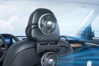 Dual-Head Car Fan | USB-C Powered with 360° Rotation | Adjustable Airflow for Rear Seat Comfort 0