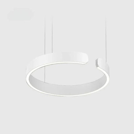 Dual-Ring Pendant Light | Adjustable Height LED Hanging Light with Warm White Glow for Contemporary Kitchens 4