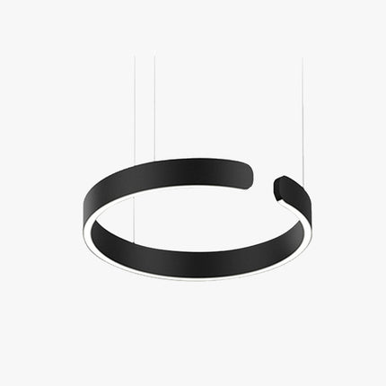 Dual-Ring Pendant Light | Adjustable Height LED Hanging Light with Warm White Glow for Contemporary Kitchens 7