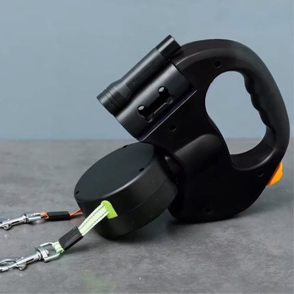 Dual Handle Retractable Dog Leash with Tangle-Reducing Design | Flexible Control for Two Dogs 1