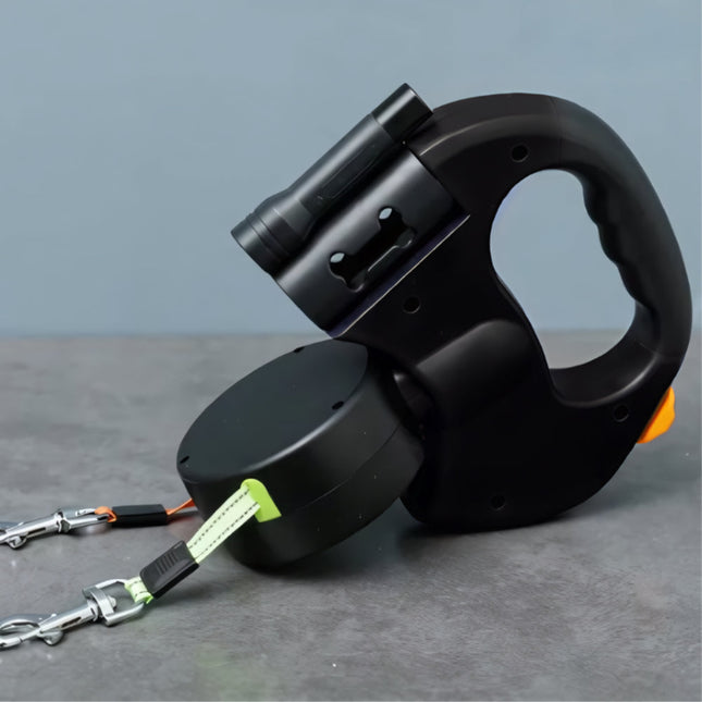 Dual Handle Retractable Dog Leash with Tangle-Reducing Design | Flexible Control for Two Dogs 1