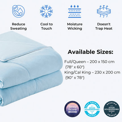 Vepine | Dual Sided Cooling Comforter with Lightweight Silky Fabric | Breathable Design for Summer Sleep
