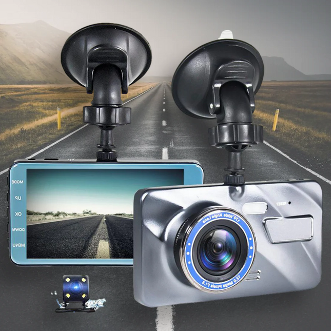 Dual Wireless Dash Camera System | 1080p HD Front and Rear Recording | Night Vision for Enhanced Road Safety 0
