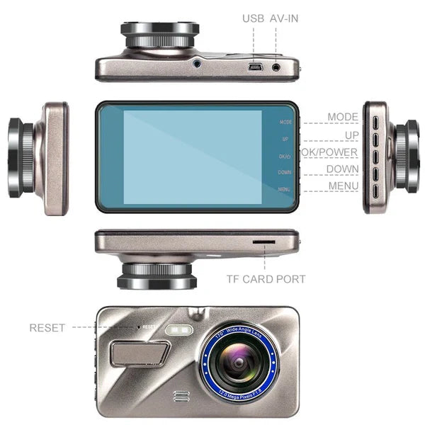 Dual Wireless Dash Camera System | 1080p HD Front and Rear Recording | Night Vision for Enhanced Road Safety 1