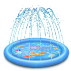 Durable Dog Splash Pad | 60/67 Outdoor Cooling Mat with Sprinkler | Safe Water Play for Dogs 0