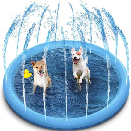 Durable Dog Splash Pad | 60/67 Outdoor Cooling Mat with Sprinkler | Safe Water Play for Dogs 1