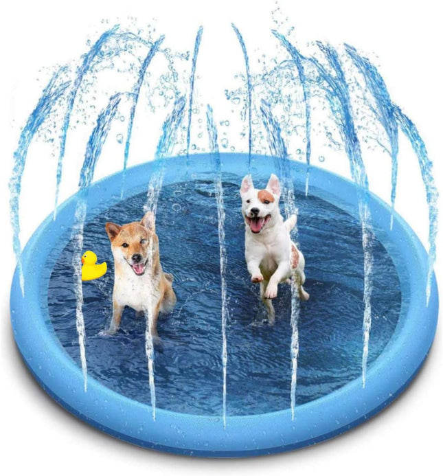 Durable Dog Splash Pad | 60/67 Outdoor Cooling Mat with Sprinkler | Safe Water Play for Dogs 1