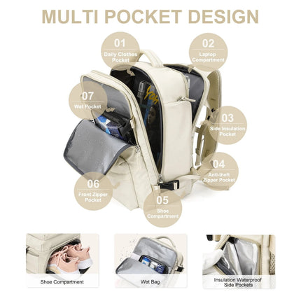 Dynamic Collection | Women's Travel Backpack with Waterproof Design | Versatile Rucksack for Comfort and Organization 1