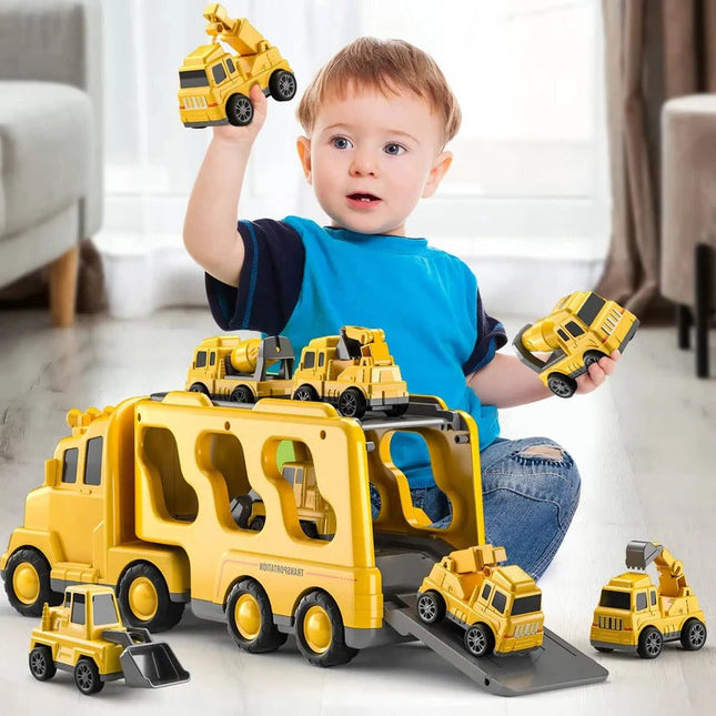 Dynamic Construction Vehicle Play Set with Lights & Sounds | Engaging Carrier for Imaginative Play 1