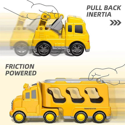 Dynamic Construction Vehicle Play Set with Lights & Sounds | Engaging Carrier for Imaginative Play 4