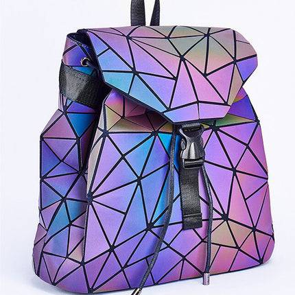 Dynamic Geometric Backpack with Reflective Color-Changing Technology | Spacious Design for Everyday Use 2