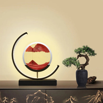 Dynamic Sand Art LED Hourglass Lamp with Elegant Iron Design | Mesmerizing Home Decor for Captivating Ambiance 1