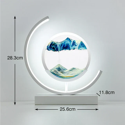 Dynamic Sand Art LED Hourglass Lamp with Elegant Iron Design | Mesmerizing Home Decor for Captivating Ambiance 3