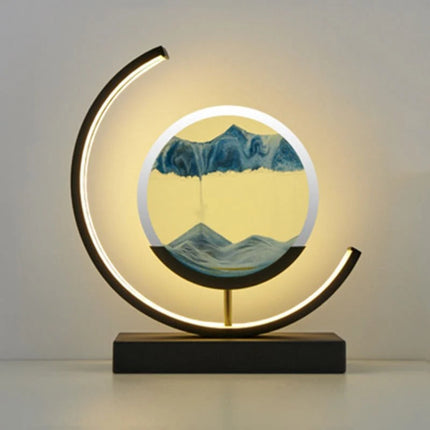 Dynamic Sand Art LED Hourglass Lamp with Elegant Iron Design | Mesmerizing Home Decor for Captivating Ambiance 9
