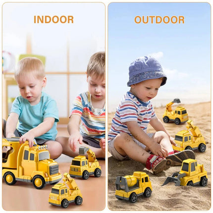 Dynamic Vehicle Set | 5-Piece Construction Playset with Lights & Sounds | Engaging Fun for Kids 2