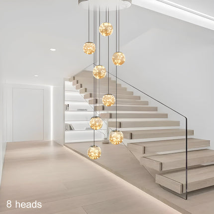 Long Pendant Chandelier for Stairs and Stairwell – image 12