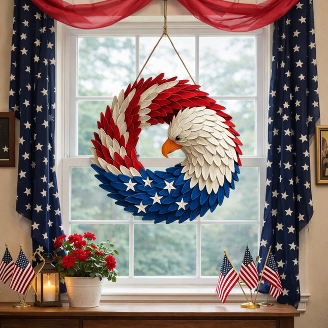 Eagle-Themed Decorative Wreath | Stunning Evergreen Design for Year-Round Display 1