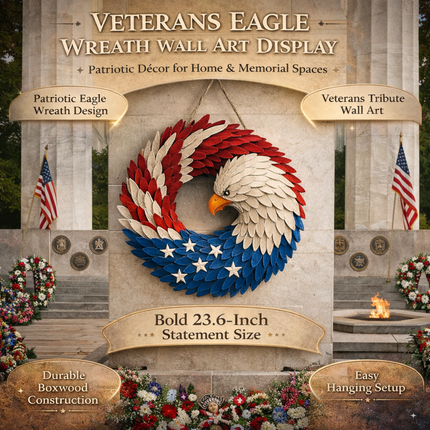 Eagle-Themed Decorative Wreath | Stunning Evergreen Design for Year-Round Display 2