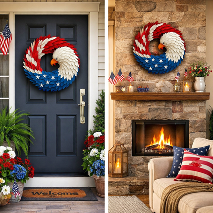 Eagle-Themed Decorative Wreath | Stunning Evergreen Design for Year-Round Display 4